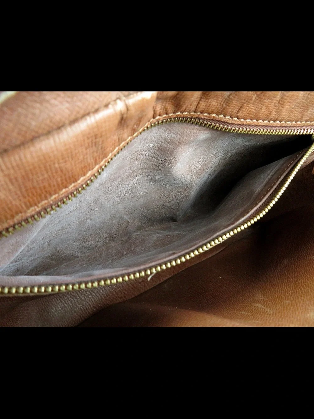 Louis Vuitton Monogram Canvas Messenger Bag with Tan Trim